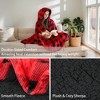 Catalonia Womens Oversized Plush Fleece Wearable Blanket Hooded Wrap Sweater with Hand Pockets, Open Front No Sleeve Cape Shawls, Cozy Gift for Woman - 4 of 4