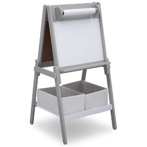 Delta Children MySize Double-Sided Storage Easel- Gray - 1 of 4