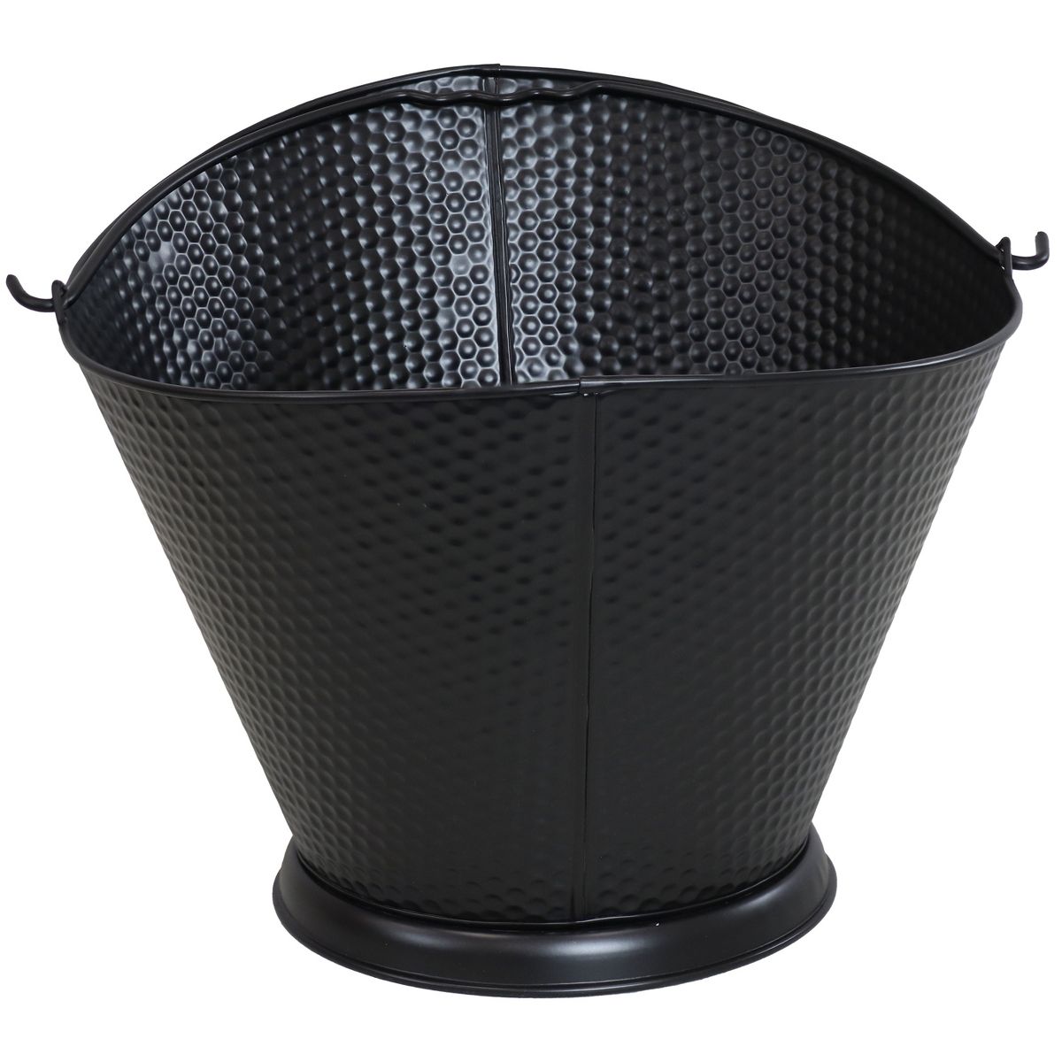 Sunnydaze Indoor/Outdoor 5-Gallon Iron Coal and Ash Bucket with Shovel and Brush - Black - thumbnail 8