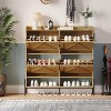 Large Shoe Cabinet with 4 Flip Drawers, Freestanding Shoe Organizer with Adjustable Shelves Shoe Storage Cabinet with Adjustable Support Stand - 4 of 4