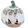 Blue Rose Polish Pottery 653 Vena Pumpkin Luminary - 2 of 2