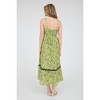 August Sky Women's Wavy Contrast Sleeveless Floral Midi Dress - 2 of 4