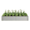 NAYSAYE Planter Raised Garden Bed Outdoor Metal Raised Rectangle Planter Bed for Plants Vegetables Flowers for Outdoor Garden, Silver, 72"*36"*12" - 2 of 4