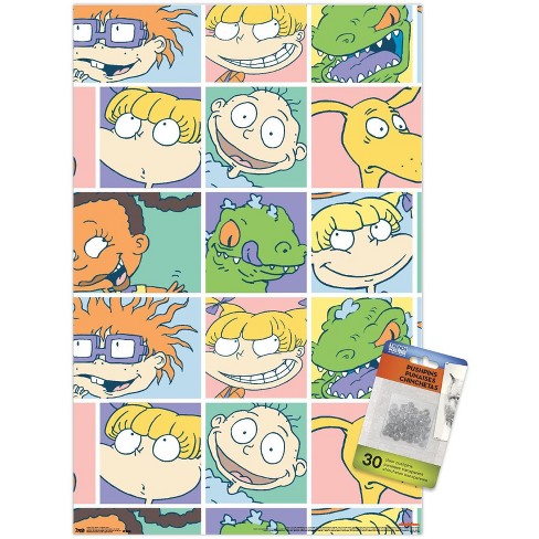 Trends International Nickelodeon Spongebob Squarepants - 10 Unframed Wall  Poster Print Clear Push Pins Bundle 22.375 x 34