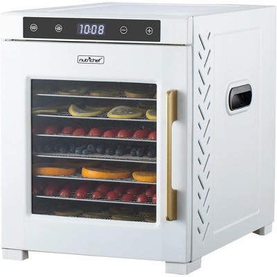 NutriChef Premium Machine-900 Watts Stainless Steel Dehydrator with Digital Timer and Temperature
