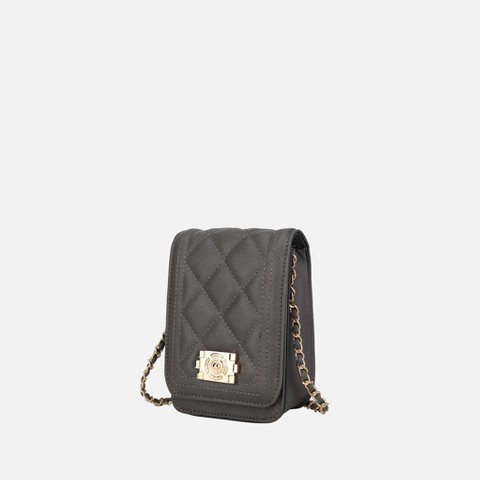 MKF Collection Gemma Women’s Crossbody Shoulder Bag by Mia K- Charcoal