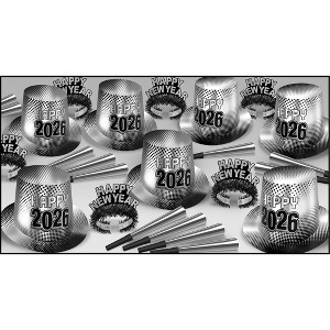 Beistle New Year "2026" Silver Assorted Kit for 50 - 1 of 4