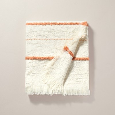 Striped Woven Throw Blanket Sour Cream/Blush - Hearth & Hand™ with Magnolia