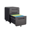 3 Drawer Mobile File Cabinet With Lock, Metal Under Desk Rolling Filing Cabinets, Fully Assembled 5-wheel Office Cabinet For Home Office Letter/A4 - 4 of 4