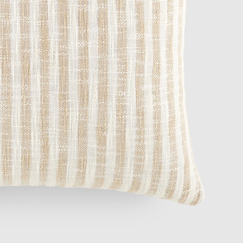 Yarn Dyed Cotton Decor Throw Pillow Cover and Pillow Insert Set in Bengal Stripe Pattern - Becky Cameron, 6 of 15