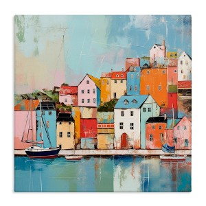 Stupell Industries Seaside Neighborhood Painting, 17" x 17" - 1 of 4