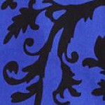 blue damask scroll
