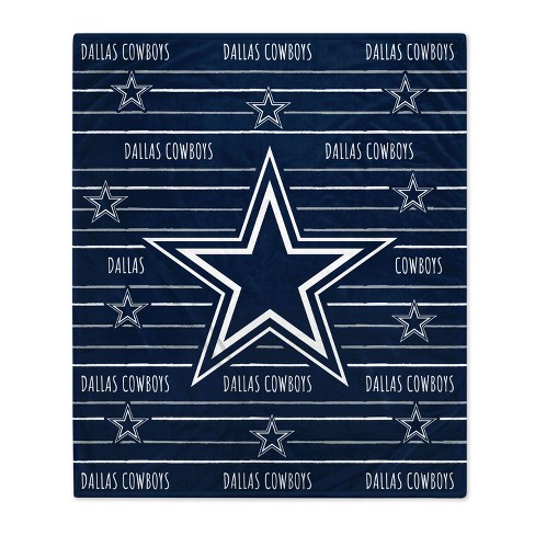 Nfl Dallas Cowboys Logo Stripe Flannel Fleece Throw Blanket : Target