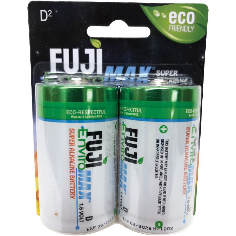 Fuji EnviroMax™ D Super Alkaline Batteries, 2 pk, 2 of 5
