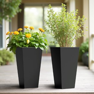 Wooakway Outdoor/Indoor/Decor Metal Planter Boxes Raised Garden Beds Planter Pots Cachepots Nursery Pots - 1 of 4