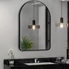 Spassway 36"H x 24"W Arched Metal Accent Wall Mirror Bathroom Mirror Wall Decor for Living Room Bedroom Entryway Office Home - 4 of 4