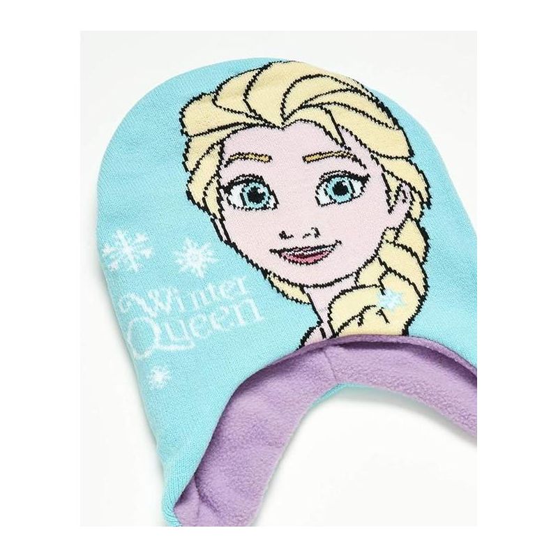 Disney Frozen Elsa Girls Hat and Mitten Cold Weather Set, Toddlers Age 2-4, 2 of 6
