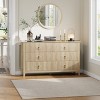 Fluted Dresser for Bedroom, 54 Inch Wide 6-Drawer Wood Dresser, Modern Chest of Drawers - 4 of 4