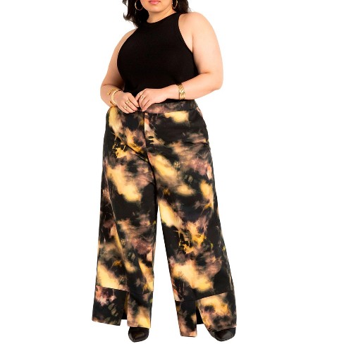 ELOQUII Elements Women's Plus Size Wide Leg Cargo Pants 