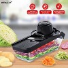 Brentwood Mandoline Slicer and Cheese Grater with 3.6-Cup Storage Container and 6 Interchangeable Stainless Steel Blades, Black - 2 of 4