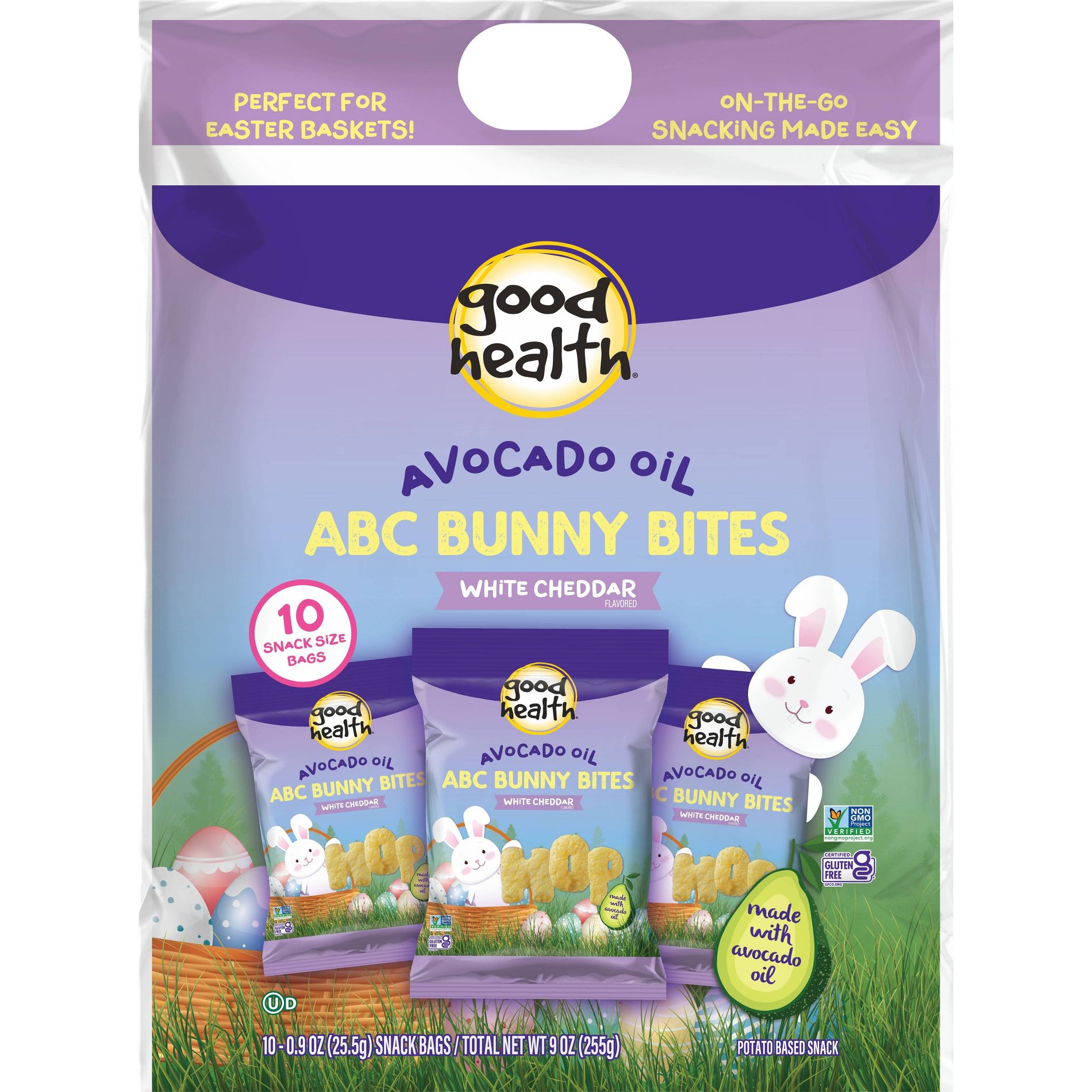 Good Health Easter ABC Bunny Bites White Cheddar Snack Bags - 10ct