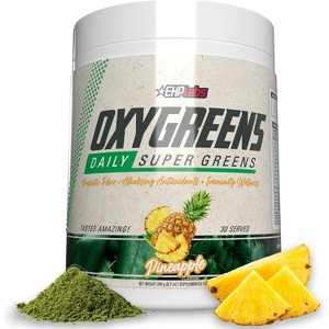EHPlabs OxyGreens Super Greens Powder - Spirulina & Chlorella Superfood, Green Juice Powder & Greens Supplements, 30 Serves (Pineapple) - 1 of 4