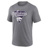 NCAA Kansas State Wildcats Men's Gray Triblend T-Shirt - 2 of 3
