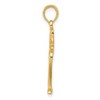 Black Bow Jewelry 14k Yellow Gold Textured Palmetto Tree Pendant, 12 x 28mm - 2 of 4