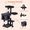 FDW Multi-Functional Cat Tree for Climbing Scratching and Resting Cat Tower for Indoor Cats with Cat Scratching Post Cat Condo Furniture - 3 of 4