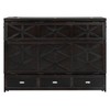 Polibi Modern Queen Murphy Bed Cabinet with USB Charging Station and Large Storage Drawer - 3 of 4