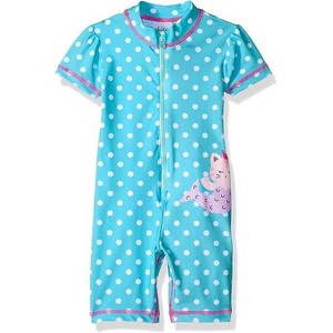KIKO & MAX Infant Girl's One Piece Full Body Rash Guard Swimsuit - 1 of 3