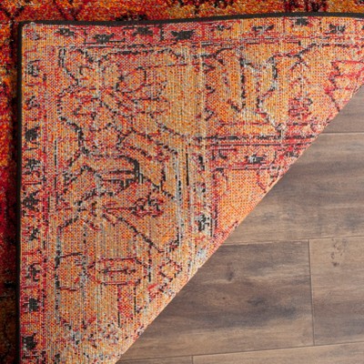 Vintage Orange Persian Style Runner Rug, 2'3" x 10'