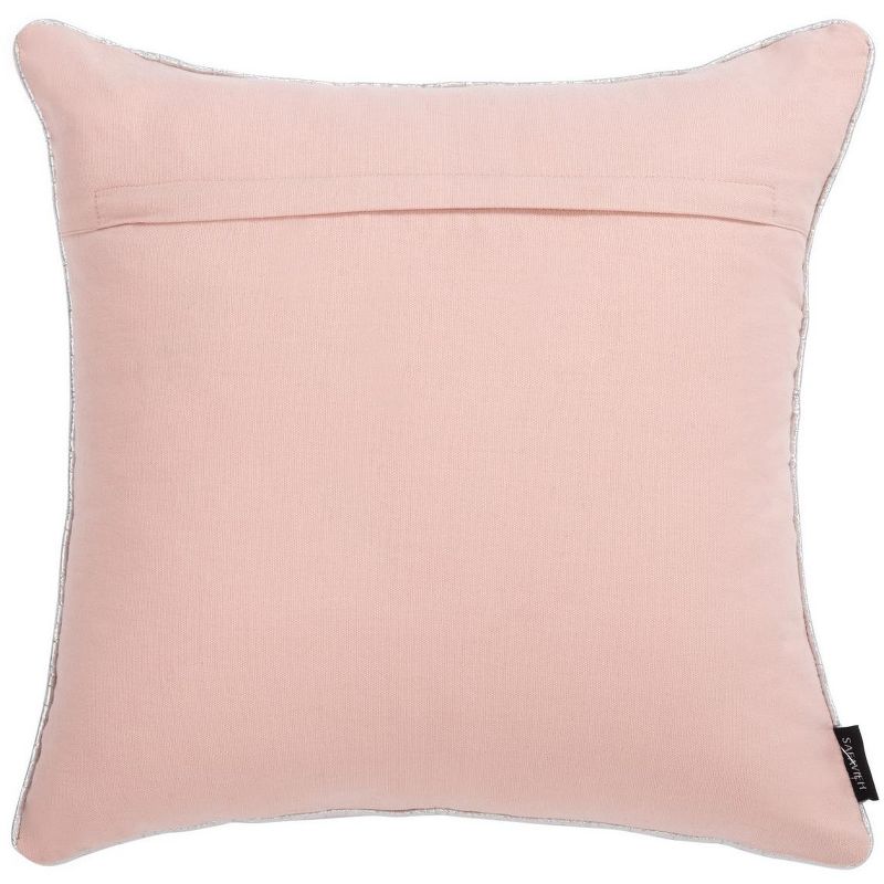 Sunderland Snowflake Pillow - Blush Pink - 18"x18" - Safavieh., 4 of 6