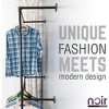 Pipe Decor Noir Black Wall Mounted Double Hung Clothing Rack - 2 of 4