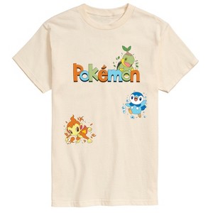 Men's - Pokémon - Turtwig, Chimchar, Piplup Short Sleeve Graphic T-Shirt - 1 of 3