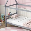 Sapphtopaz House Bed Frame for Kid Platform Bed with Wood Fence Frame for Kids Bedroom, Playroom, Nursery - 2 of 4