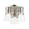 Livex Lighting Bennington 3 - Light Flush Mount in  Brushed Nickel - 3 of 4