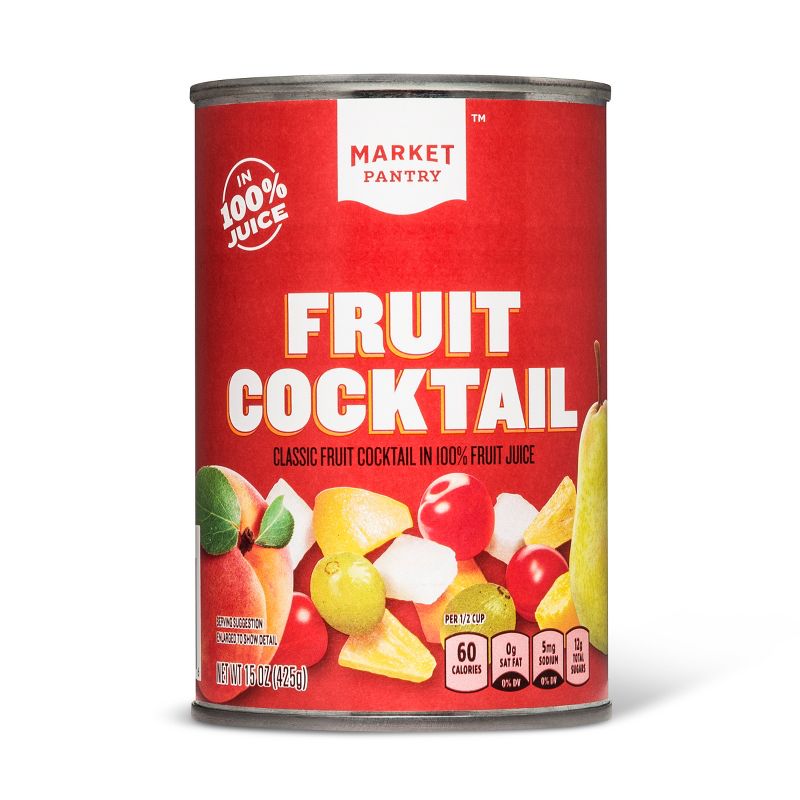 Fruit Cocktail In 100% Fruit Juice 15oz - Market Pantry&#8482;, 1 of 2