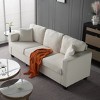 86.6" Modern Teddy Fabric Sofa, 3-Seater Couch with Removable Washable Covers & 2 Pillows, 86.6"x30.3"x35.4"H - 2 of 4