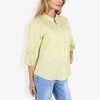 Anna-Kaci Women's 3/4 Sleeve Button Down Shirt With Embroidered Eyelet Details And V-Neck Collar- Large, Green - 4 of 4