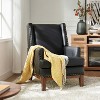 Pedro Genuine Leather Arm Chair with Solid Wood Frame and Removable Seat Cushion|ARTFUL LIVING DESIGN - 2 of 4