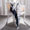 Arya Throw Blanket - Beige/Navy - 50" x 60" - Safavieh . - 2 of 4