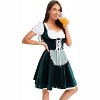 Clearlove Women's Dirndl Velvet V-Neck Ruffled Sleeve Dress Elegant Soft Velvet Holiday Party Dress - 3 of 4