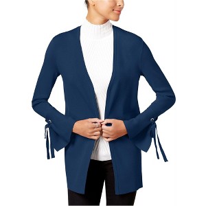 I.N.C International Concepts Womens Tie-Cuff Embellished Cardigan Sweater, Blue, X-Small - 1 of 1