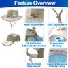5 Star Super Deals Polar Cooling Sun Ha/ Hydro Evaporative UV Protection SPF Reflective Bucket Brimmed Cap Wicking & Breathable - 2 of 4