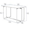 VYNXARIA 1 piece Rectangle Dining Table with Metal Frame, Tempered Glass Dining Table for Kitchen Room, Black - 3 of 4