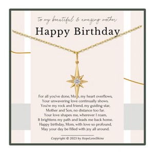 HOPE LOVE SHINE Birthday Necklace for Mom – Birthday Gift for Women, Meaningful Jewelry from Daughter Gold or Silver - 1 of 1