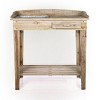 Alpine Corporation Tan Wooden Potting Bench with Drawer & Removable Metal Sink: All-Weather, 1-Year Warranty, Steel Hardware - 4 of 4