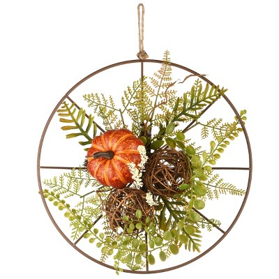 13" Harvest Flower Circular Decoration - National Tree Company