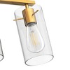YANSUN 3-Light Vanity Light, Gold Finish, Three-Hole Perforated Glass Shades, E26 Sockets, Non-Integrated Light Source - 4 of 4